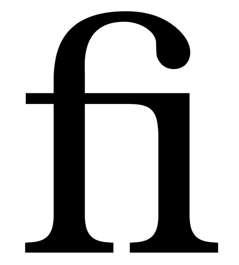 Ligatures prevent letter collisions Set your Text